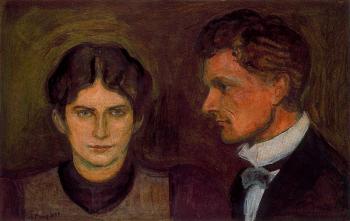 Edvard Munch : Portrait of Aase and Harald Norregaard